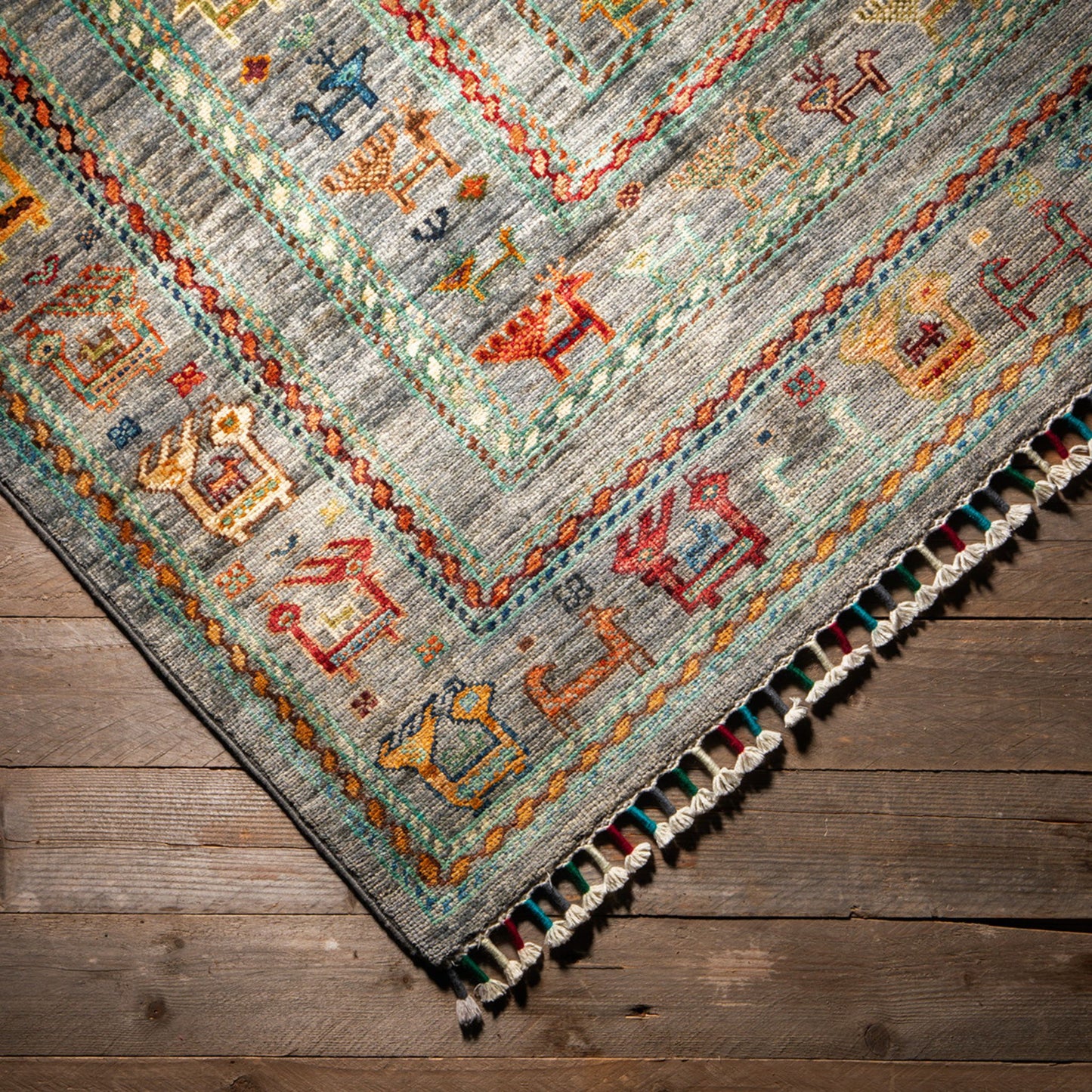 New Shahseven Animal Design Rug / Afghanistan - Turkish Bath & Home
