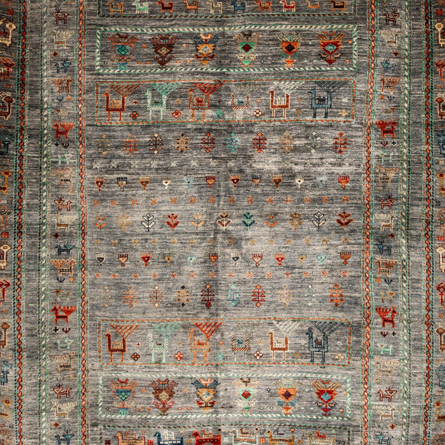 New Shahseven Animal Design Rug / Afghanistan - Turkish Bath & Home
