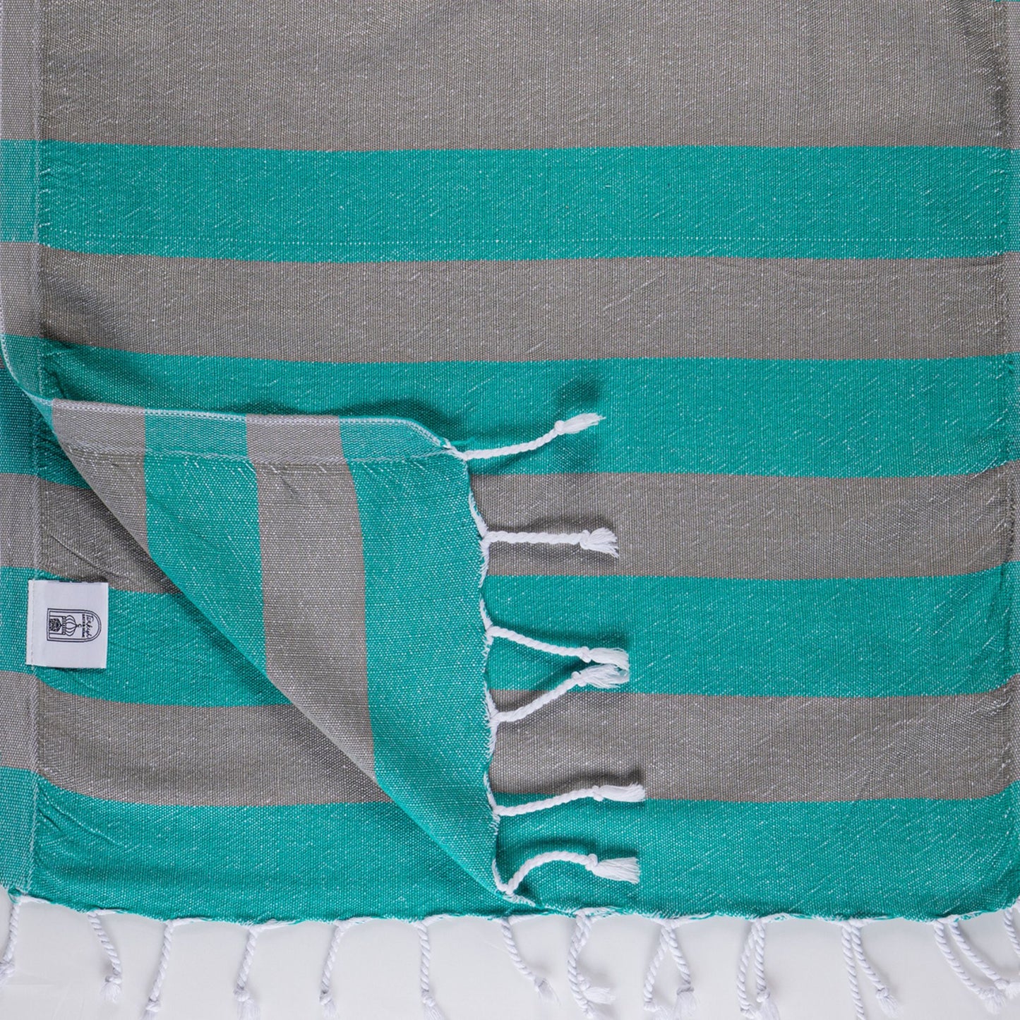 Flat Weave Wide Stripe Pestamel Scarf - Turkish Bath & Home