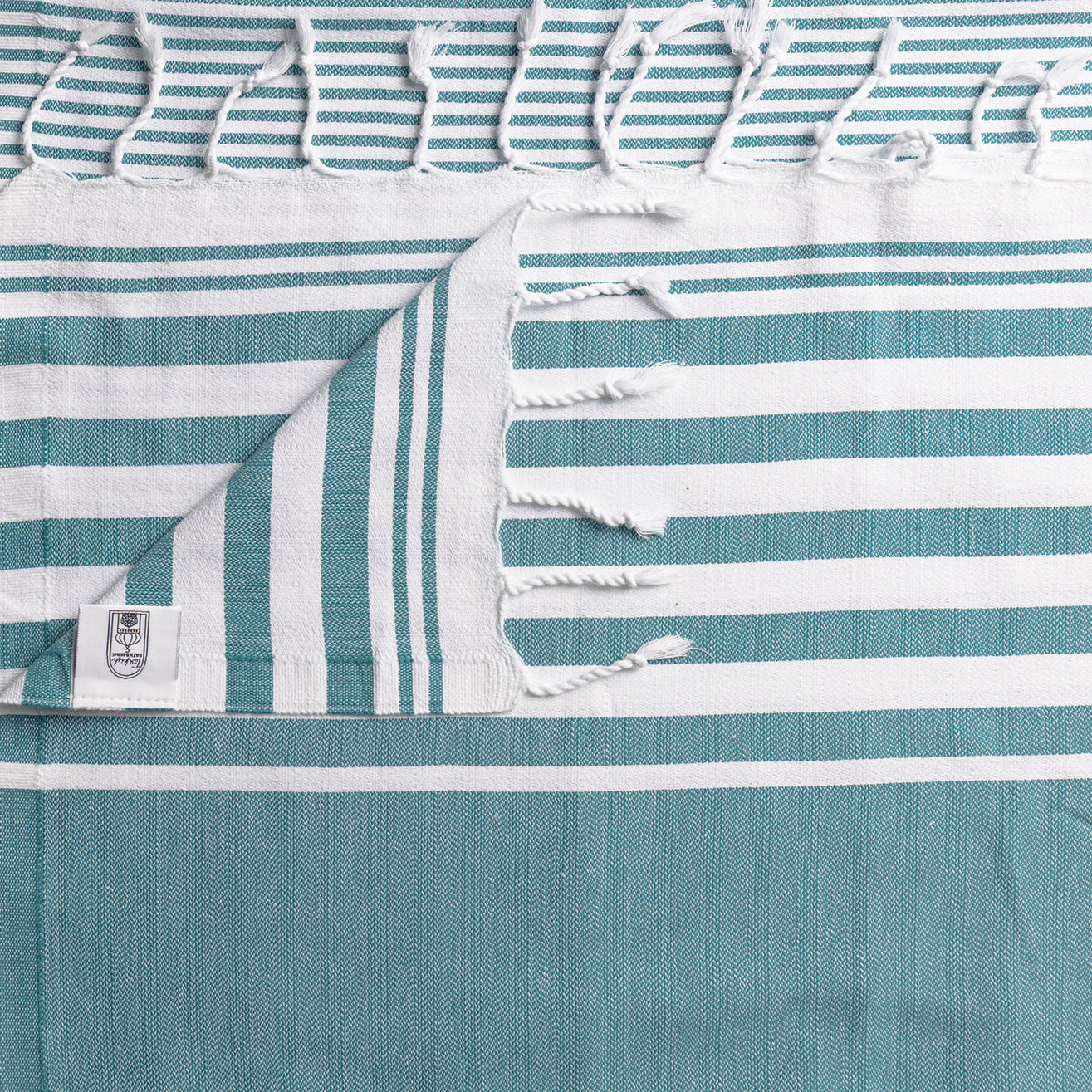 Flat Weave Turkish Multi White Stripe Summer Towel