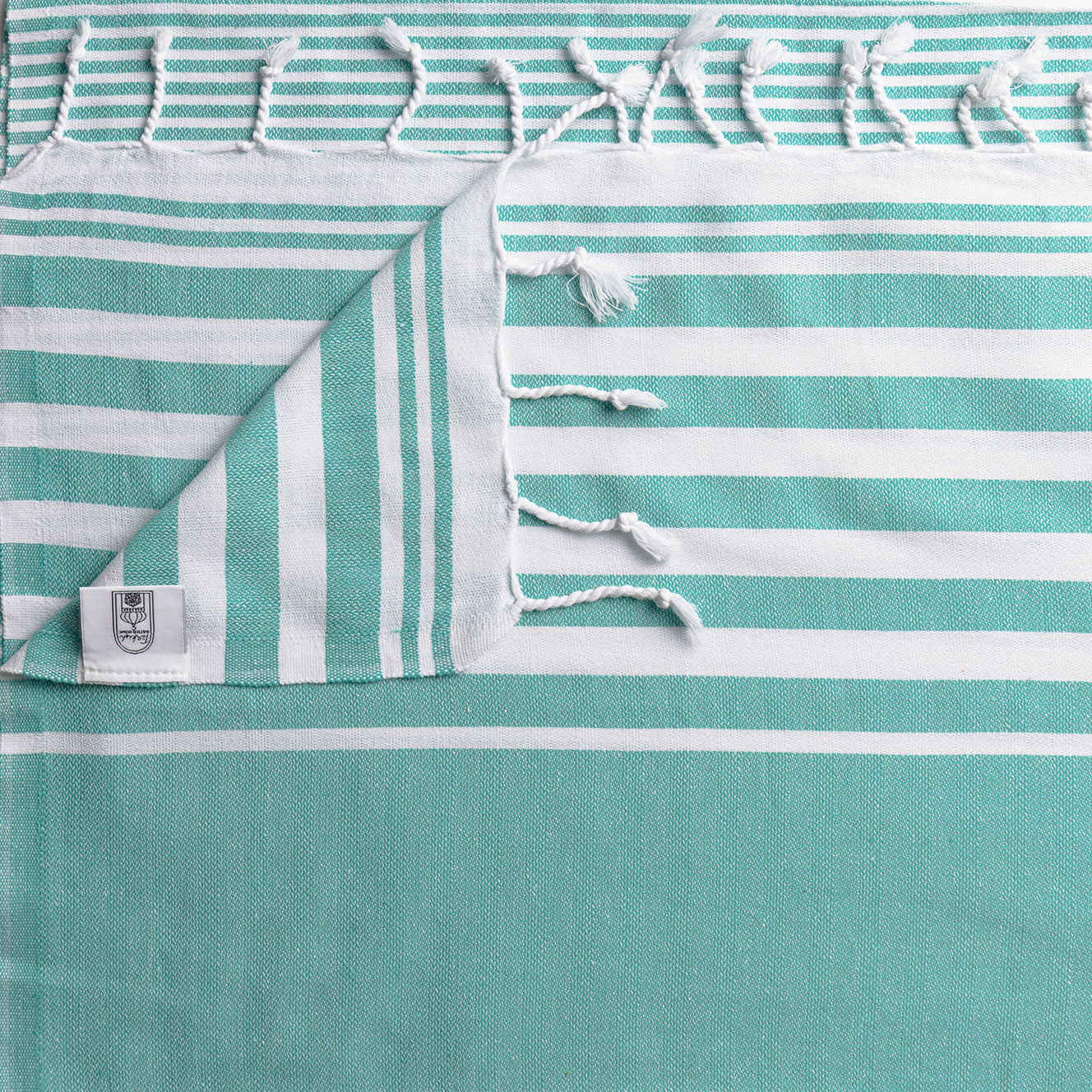 Flat Weave Turkish Multi White Stripe Summer Towel