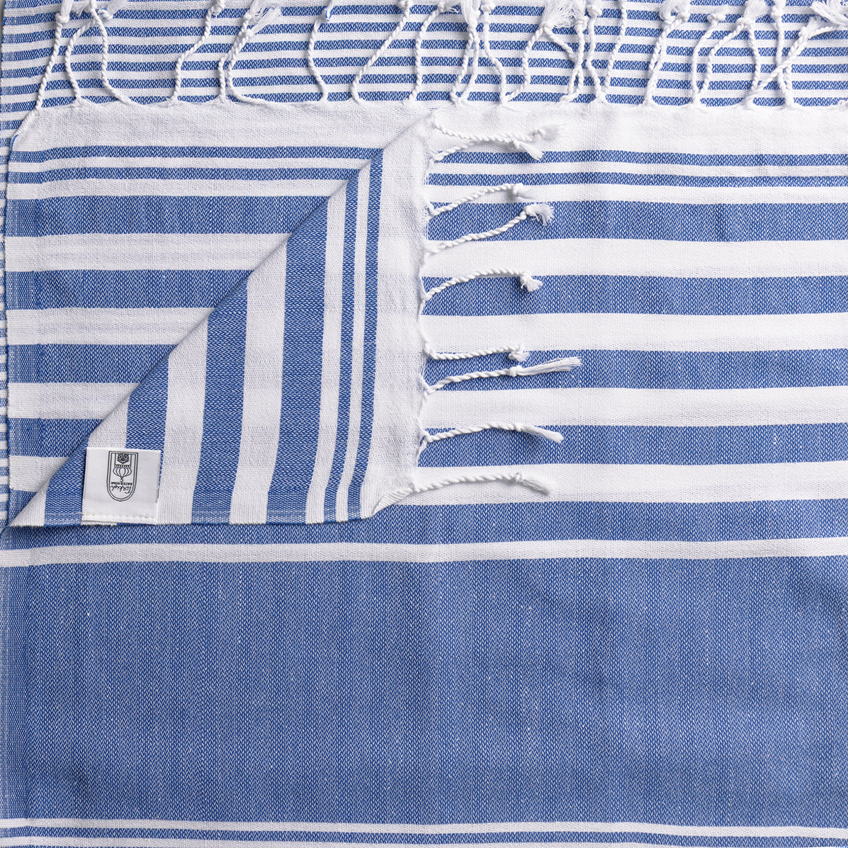 Flat Weave Turkish Multi White Stripe Summer Towel