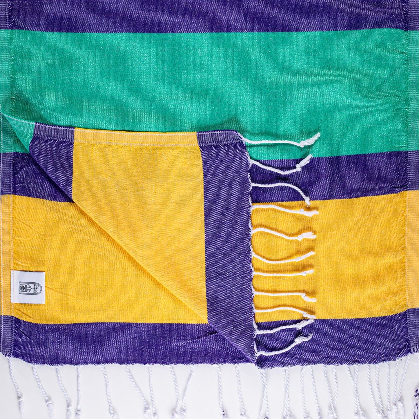 Flat Weave Wide Stripe Pestamel Scarf - Turkish Bath & Home