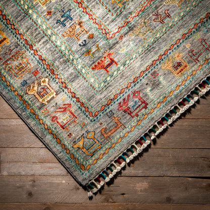 New Shahseven Animal Design Rug / Afghanistan - Turkish Bath & Home