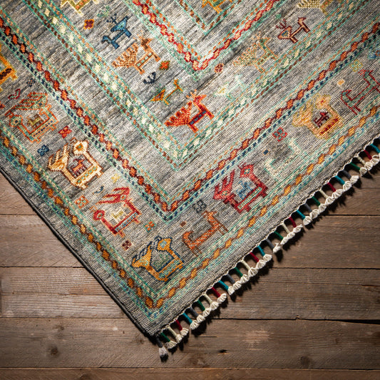 New Shahseven Animal Design Rug / Afghanistan - Turkish Bath & Home