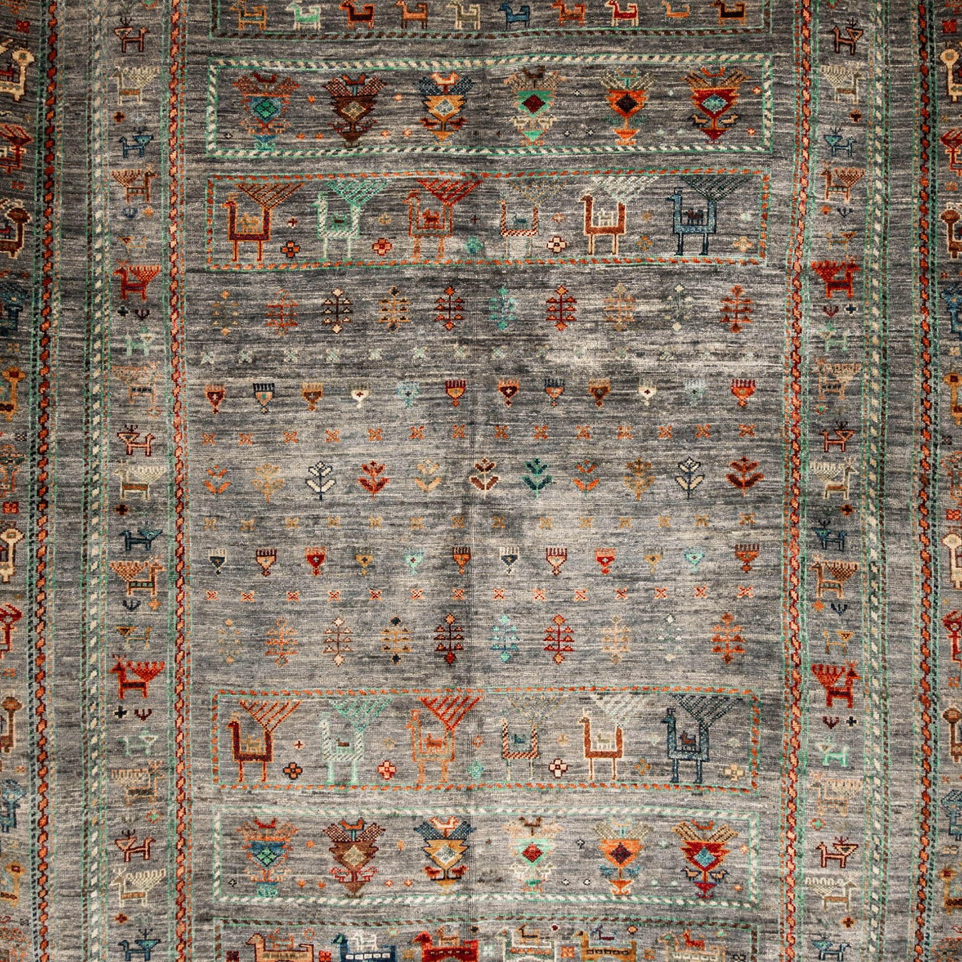 New Shahseven Animal Design Rug / Afghanistan - Turkish Bath & Home