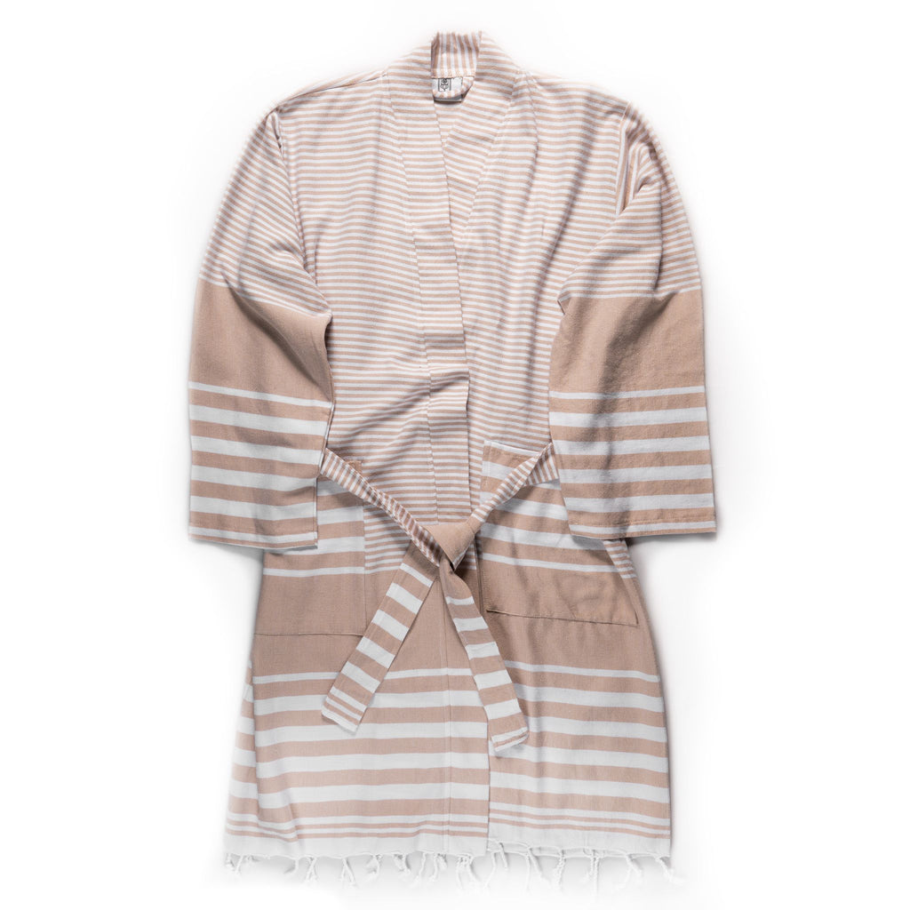 Multi-Striped Pestamel Robe - Turkish Bath & Home