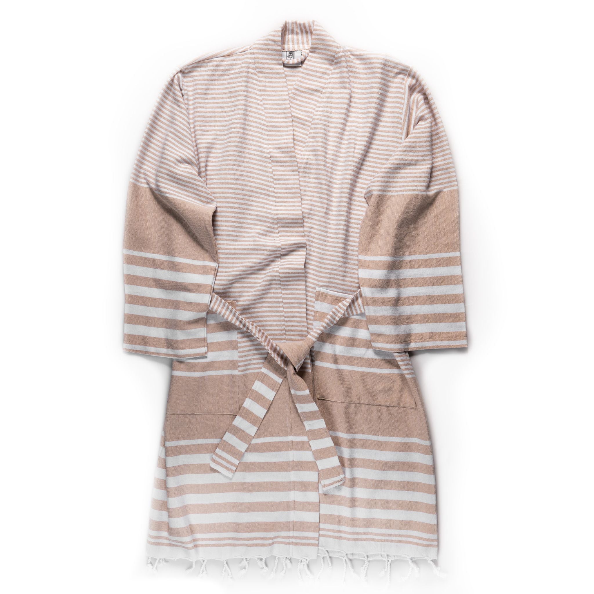 Multi-Striped Pestamel Robe - Turkish Bath & Home