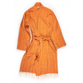 Turkish Bath & Home Wave Flat Weave Robe made of soft fabric, featuring a stylish wave pattern and a comfortable fit.