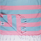 Flat Weave Wide Stripe Pestamel Scarf - Turkish Bath & Home