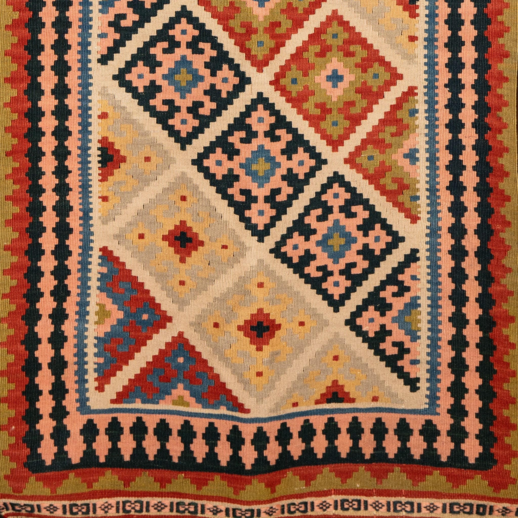 Vintage Afshar Kilim Runner / Iran - Turkish Bath & Home
