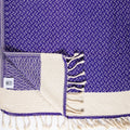 Turkish Bath & Home Kelebek Star flat weave towel throw with star pattern in soft, woven fabric, displayed folded.