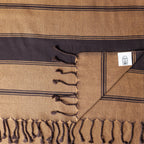 End of Line Sale 40% Chocolate Bold Stripe Light Weight Towel or Throw