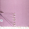 Turkish Bath & Home diamond flat weave scarf with intricate pattern and soft fabric, displayed flat on a neutral background.