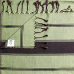 Chocolate Bold Stripe Flat Weave Towel
