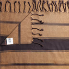 Chocolate Bold Stripe Flat Weave Towel