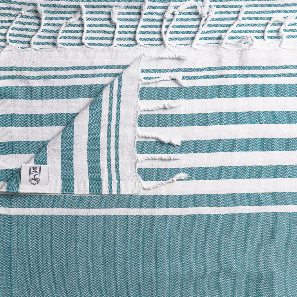 Summer Flat Weave Multi White Stripe Summer Towel