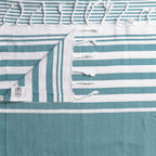 Summer Flat Weave Multi White Stripe Summer Towel