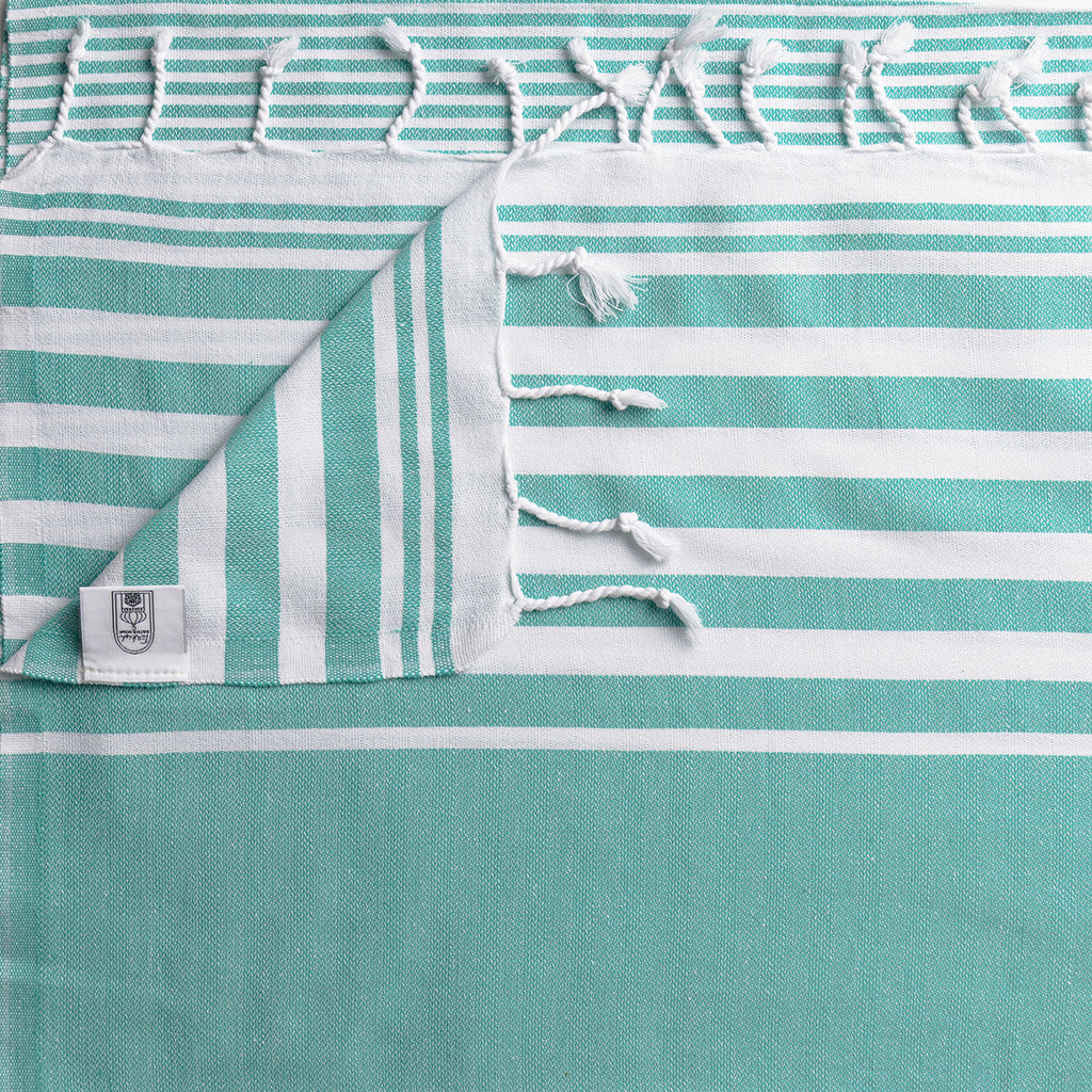 Summer Flat Weave Multi White Stripe Summer Towel