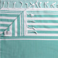 Turkish Bath & Home lightweight multi-stripe towel with colorful horizontal stripes, soft, absorbent, ideal for beach or bath use.
