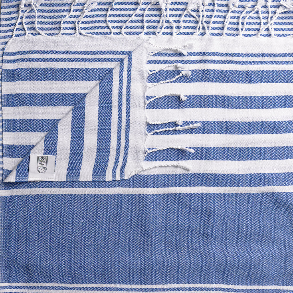 Summer Flat Weave Multi White Stripe Summer Towel