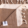 Diamond design lightweight hand towels by Turkish Bath & Home, soft cotton fabric with elegant diamond pattern.