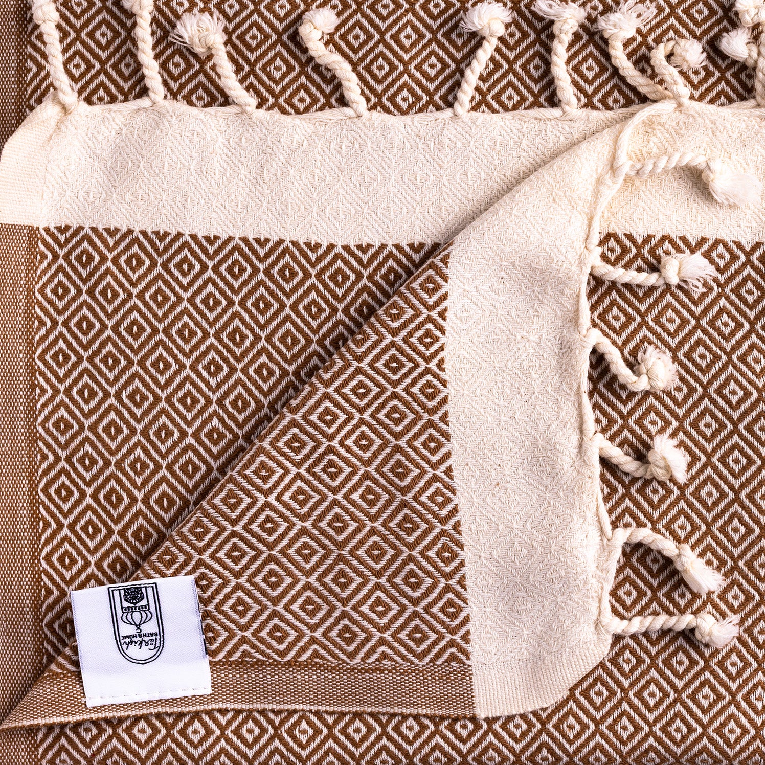 Diamond Design Flat Weave Hand Towels