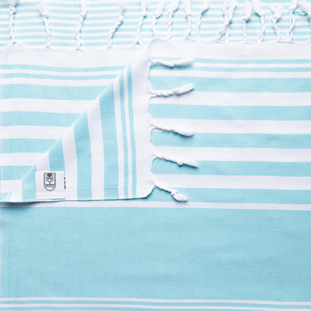 Summer Flat Weave Multi White Stripe Summer Towel