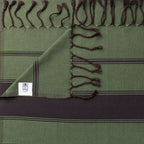 End of Line Sale 40% Chocolate Bold Stripe Light Weight Towel or Throw