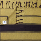 Chocolate Bold Stripe Flat Weave Towel