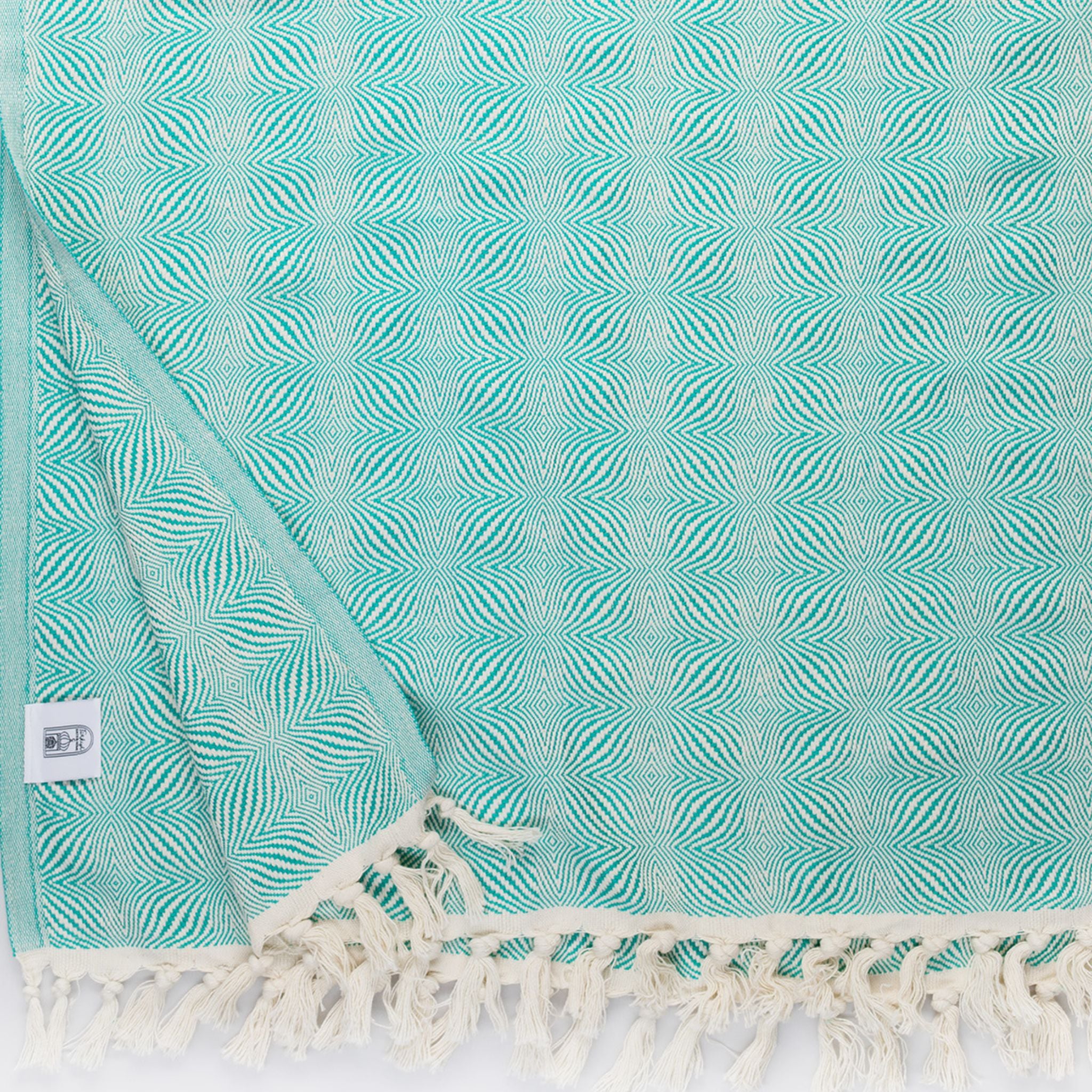 Bosphorous Wave Pestamel Bed Cover - Turkish Bath & Home