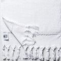 Extra large thick looped bath sheet towel from Turkish Bath & Home with selvage seamed edges, soft and absorbent for luxurious comfort.