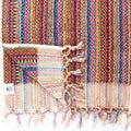 Medium seamed thick looped Turkish bath towel with textured looped surface, ideal for absorbency and softness.