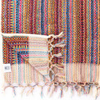 Medium seamed thick looped Turkish bath towel with textured looped surface, ideal for absorbency and softness.
