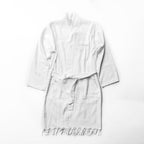 Luxury certified organic cotton, lightweight and handwoven by Turkish artisans. Breathable, sustainable, luxury bathrobe for everyday comfort.
