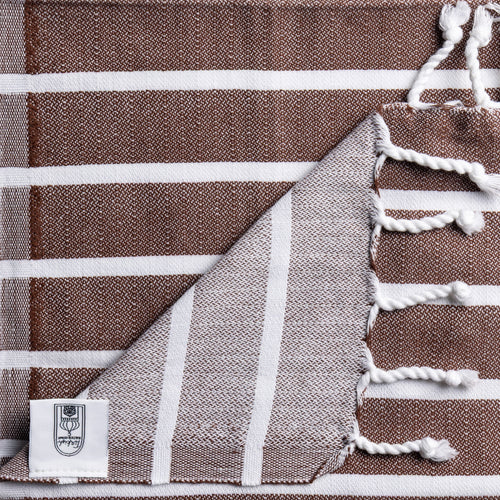 Turkish Bath & Home bold stripe lightweight hand towel with vibrant stripe pattern, soft and quick-drying for everyday use.