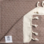 Turkish Bath & Home diamond-design lightweight hand towels with elegant pattern, soft and absorbent for everyday use.