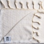 Cream Dot Hand towel with tassels