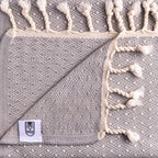Grey dot hand towel